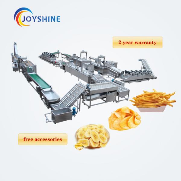 Equipamento automático de produção de batatas fritas de plátano 200 kg/h 100 kg/h Máquina de fabricação de batatas fritas de banana