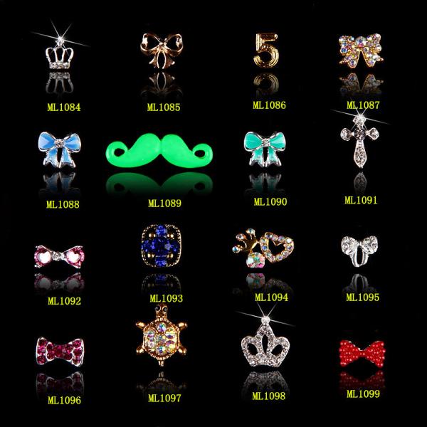 Rose gold rhinestones nails decorations new arrive nail jewelry accessories ML1084-1099