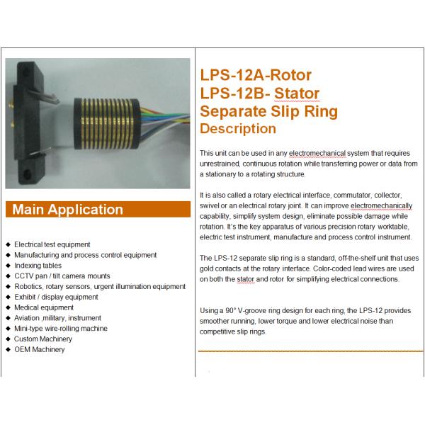 CE 12 Circuitos eléctricos de conector giratorio anillo de resbalón
