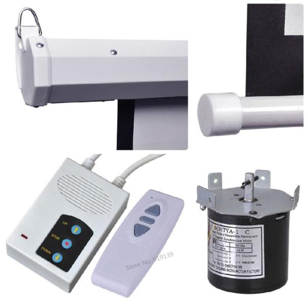 Remote Control 100 Inch Motorized Projection Screen 16:9 Electric HD Projector Screens