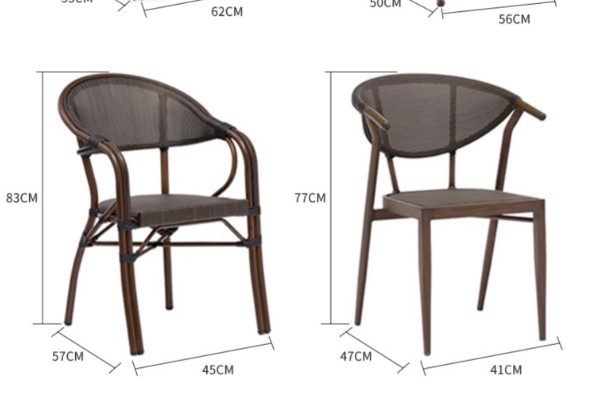 OEM Outdoor Garden Stackable Textilene Chairs Leisure And Comfortable