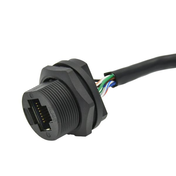 A rede 8 Pin Waterproof Rj 45 Jack Plastic Straight Male To Rj45 fêmea moldou o cabo