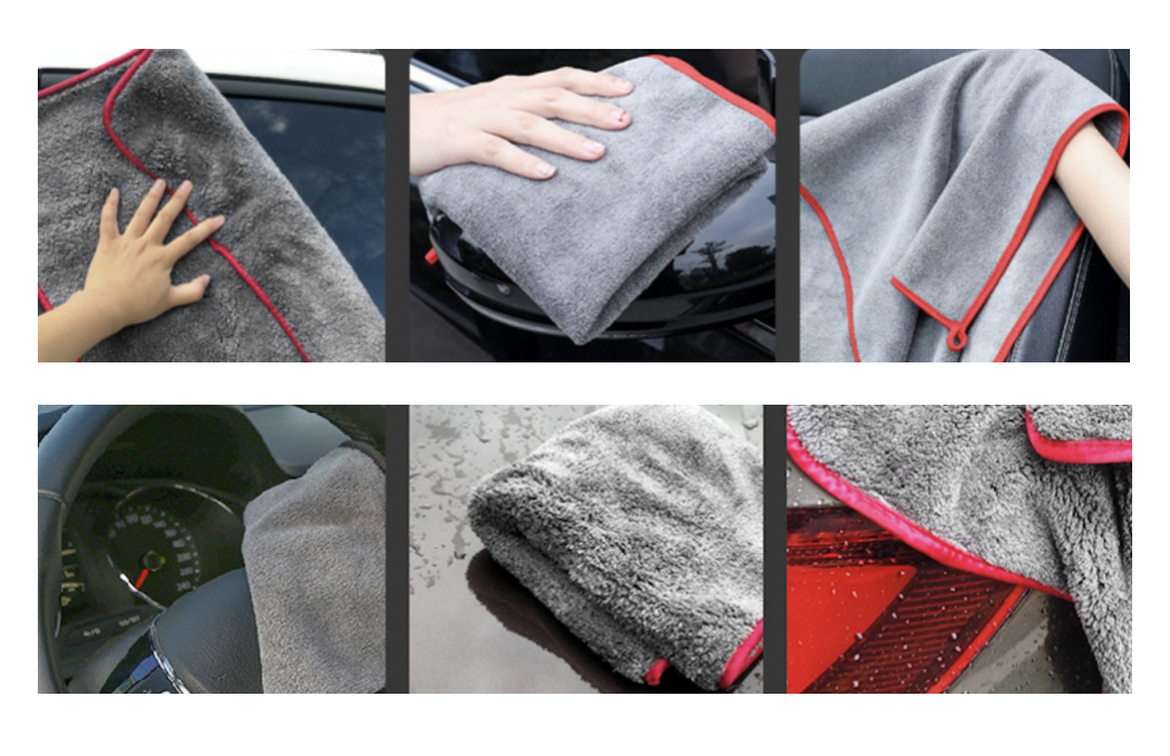 Quick Dry Auto Detailing Cloth Thick Plush Microfiber Towels For Car Wash Drying
