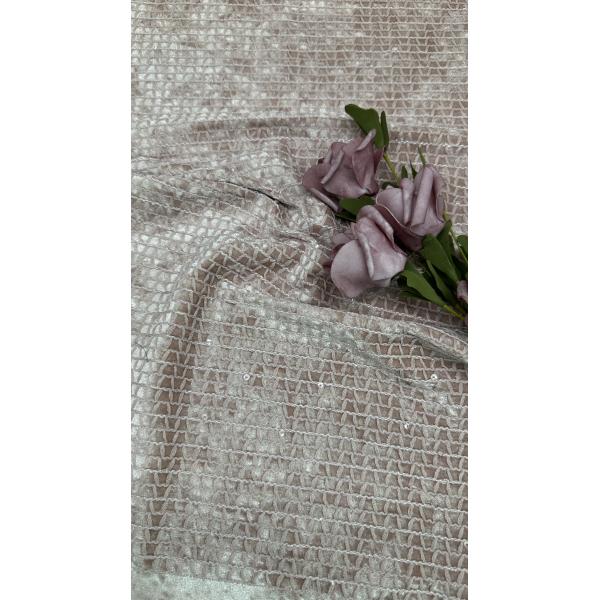 100% Polyester Embroidery Mesh Sequin Lace Fabric Holow-up Elegant Lace Fabic