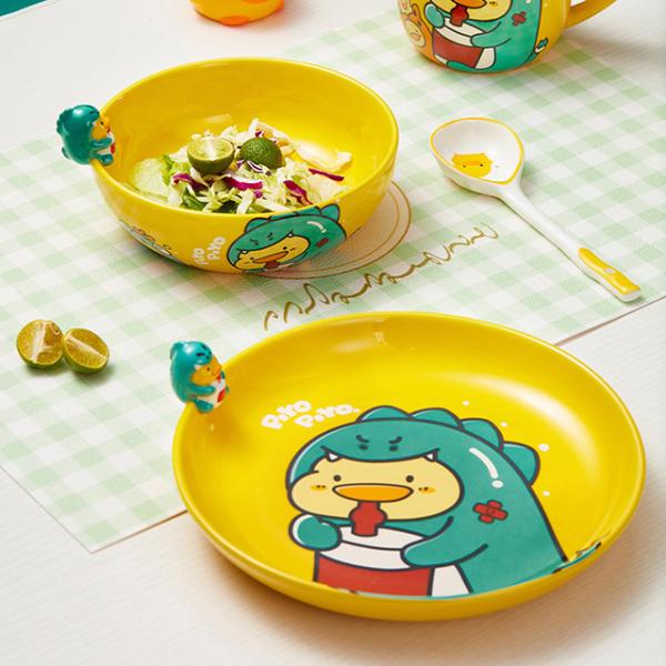 Ready To Ship In Stock Cartoon Cute Children'S Tableware Set 10 Oz  Ceramic Bowl Home Eating