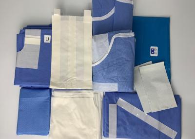 Laminação azul do PE dos SPP da cor verde dos blocos cirúrgicos descartáveis da laparoscopia da obstetrícia