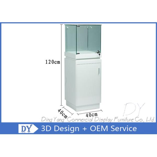 Стеклянный ювелирный экран MDF со световыми / музейными экранами