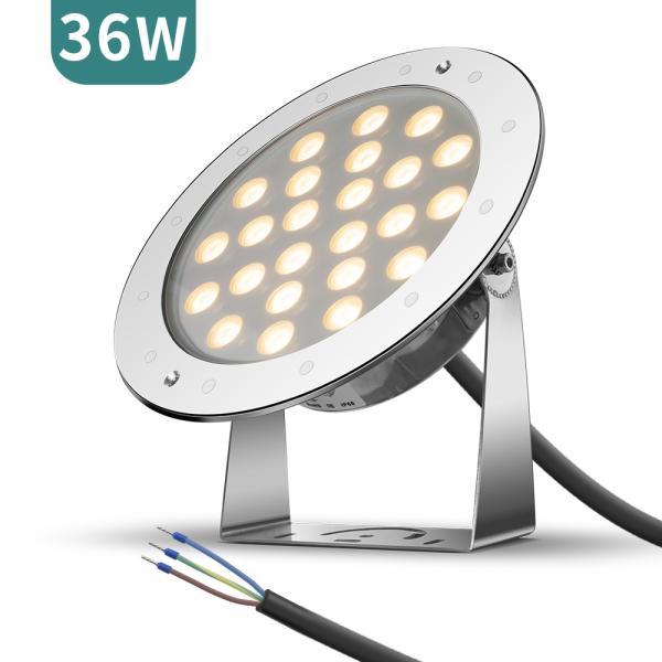 DC24V IP68 ERP Waterproof Led Pond Light 36W 3200LM White