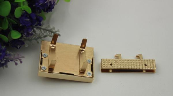 Top quality light gold handbag zinc alloy turn locks and hardware for lady sling leather bag