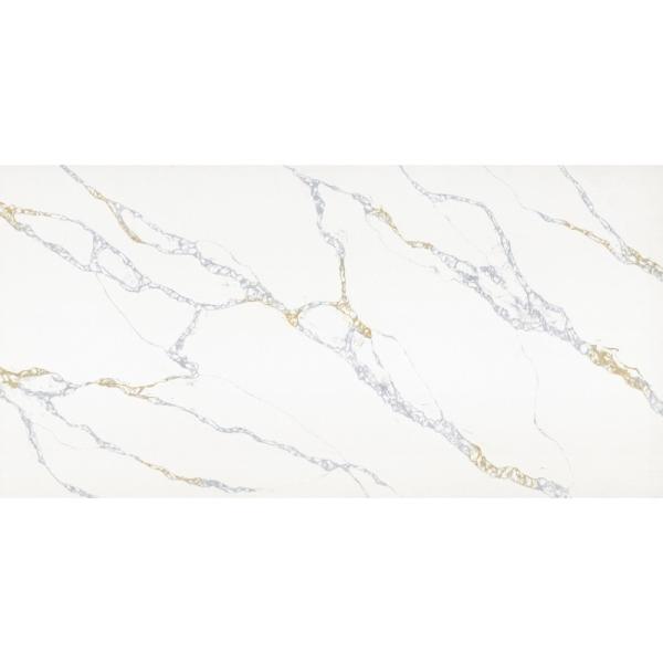 Anti Pollution White Quartz Countertops 3200*1600 Quartz Kitchen Worktops