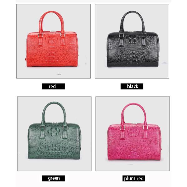 New zipper large capacity women's crocodile leather handbag for lady