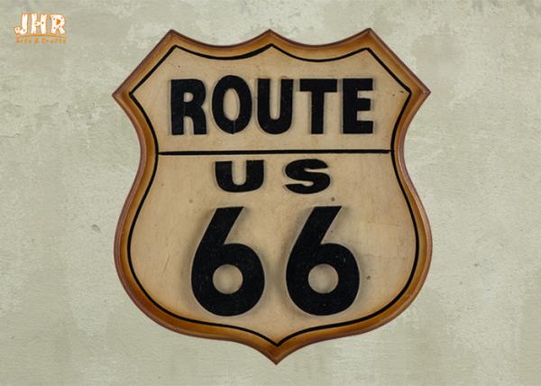 Classic Route US 66 Wall Signs Wooden Wall Plaques Antique MDF Pub Sign Wall Decor