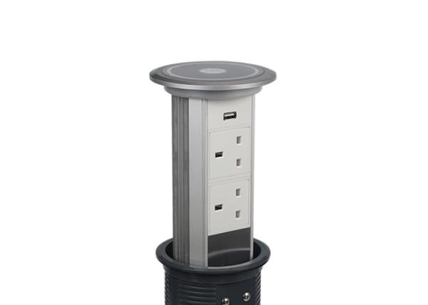 3250W Motorized Pop Up Power Socket White LED For Conference Room Counter Top