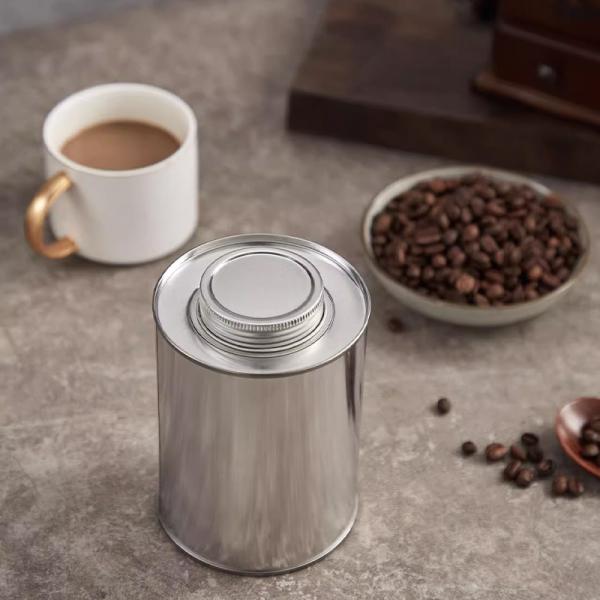 300g Luxury Coffee Tin Cans Recyclable Metal Tin Canisters For Metal Packing