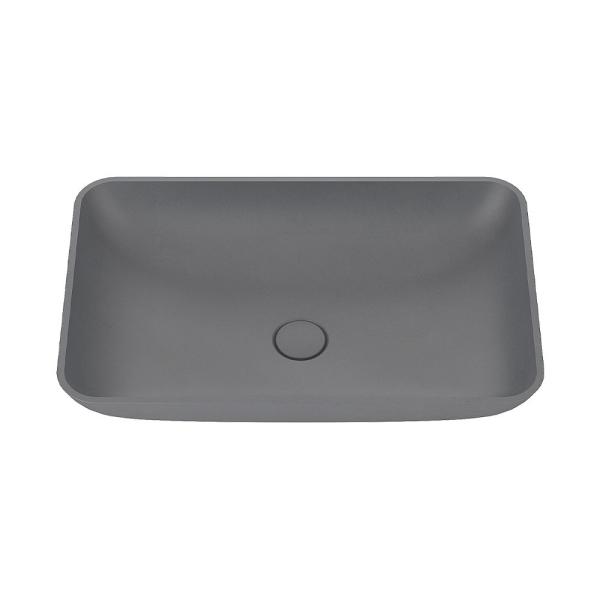 Single Bowl Matte Cement Basin For Industrial Bathroom Hand Wash Sink