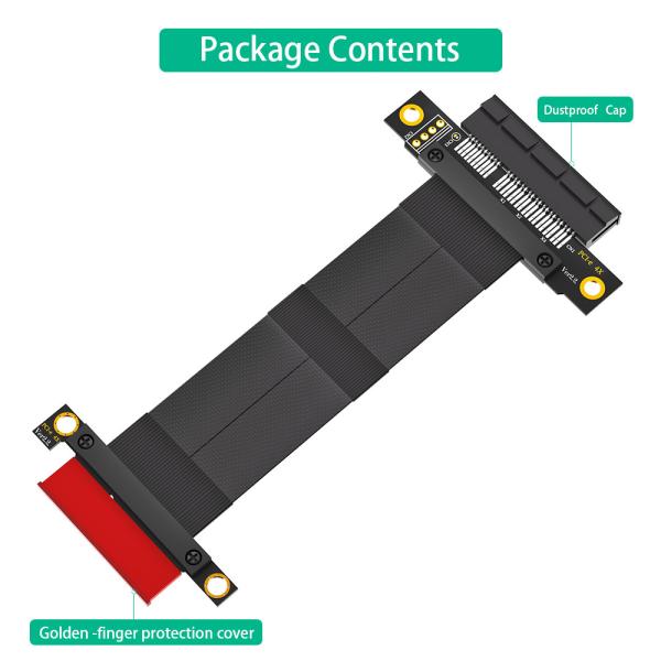 Solution de transfert de données flexible câble d'extension PCI Express 4X