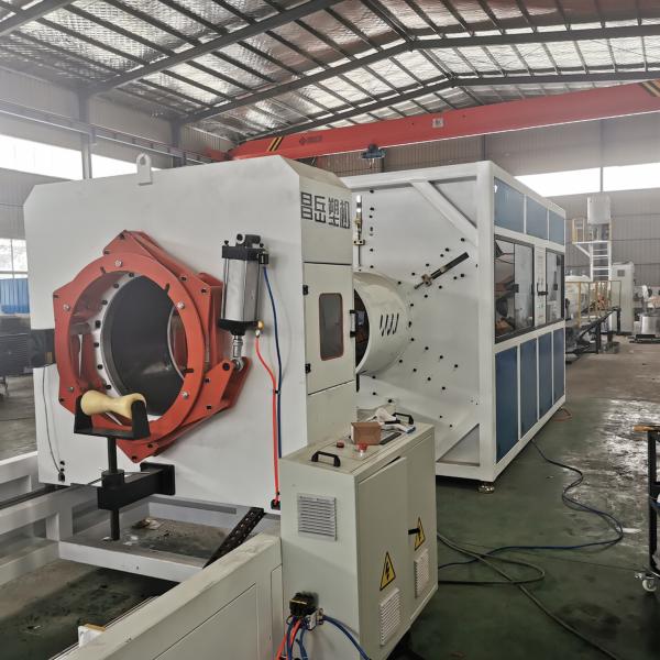 Double / Single Disc Winding / Stacker HDPE Pipe Production Line for Easy Organized Production