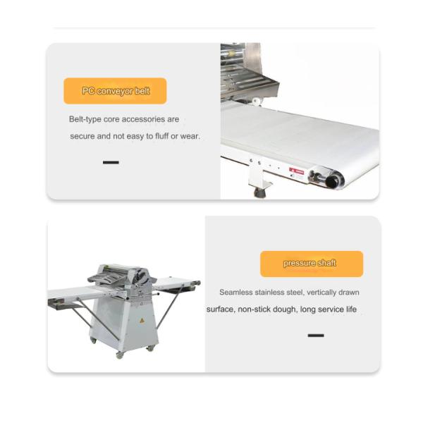 Food Beverage Stand Type Automatic Small Cookie Dough Roller Sheeter Machine Conveyor Belt and Roller Driven