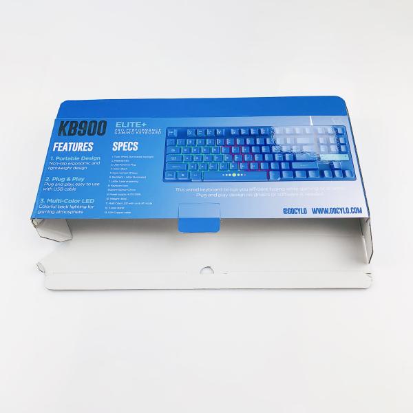 Custom Branded Box Uv Sliver Hot Stamping Foil Computer Mouse And Keyboard Packaging Box