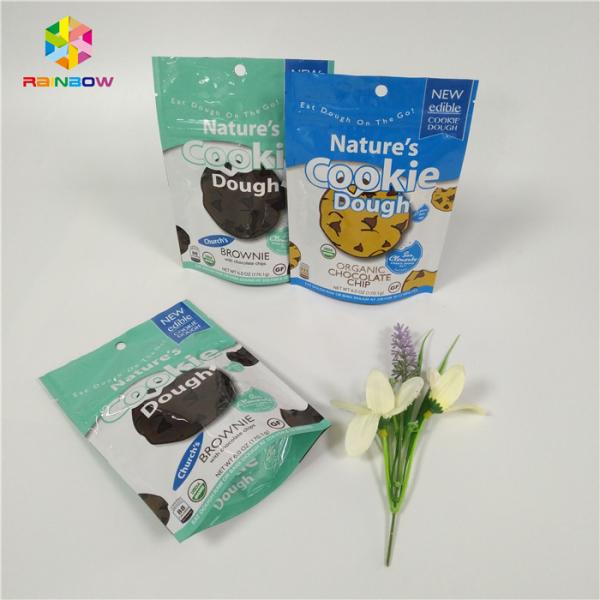 Doypack Resealable k Standing Up Aluminum Foil Bags Cookies Packaging