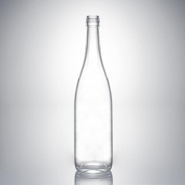 Glass Base Material 12 oz High Flint Beverage Water Beer Glass Bottle With Aluminum Cap