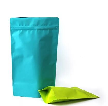 Matte Black Aluminum Foil Doypack Mylar Storage Food Stand Up zipper Bag