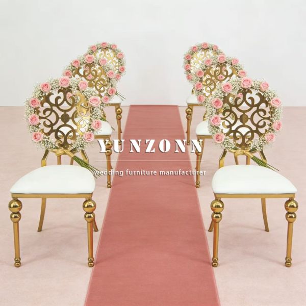 European Luxury Dining Chair Modern Design Stainless Steel Leather PU Material Durable for Outdoor Banquets Restaurants