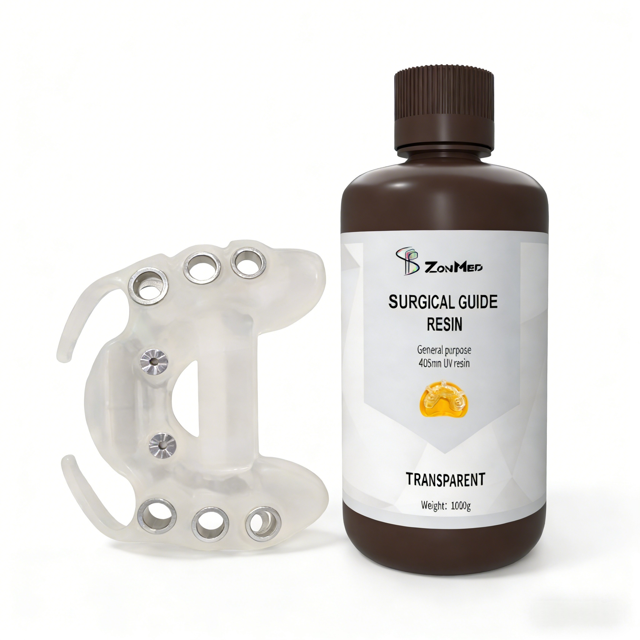 Shore D 82 surgical guide 3D printing resin featuring light cured resin matrix with filler particles providing performance in dental applications