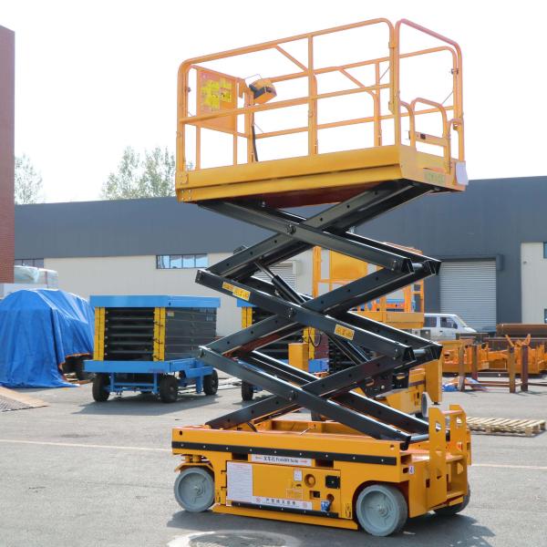Electric Self Propelled Scissor Lift 6 - 8m 230kg Hydraulic Lift Platform