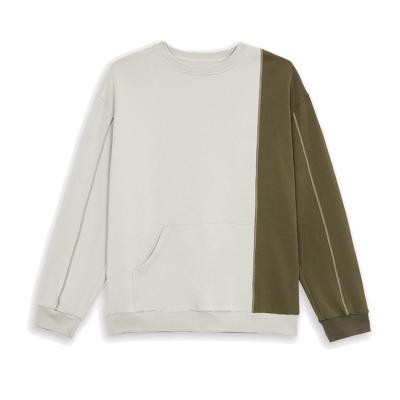Round Neck Mens Embroidered Sweatshirt Thermal Lining And Soft Fleece Fabric