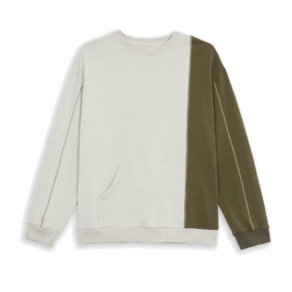 Round Neck Mens Embroidered Sweatshirt Thermal Lining And Soft Fleece Fabric