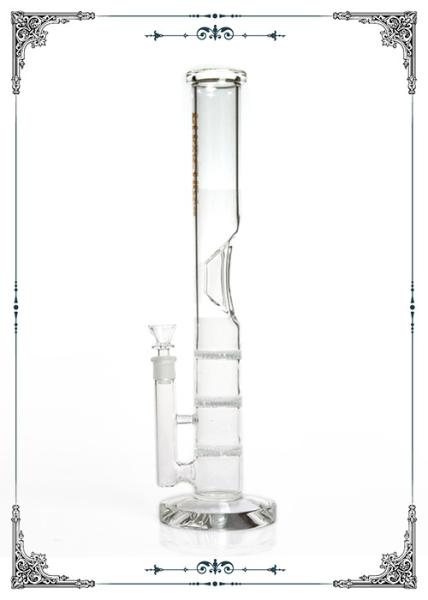 Tabacco Smoking Triple Glass Water Pipe 12 Inch With Phoenix LOGO
