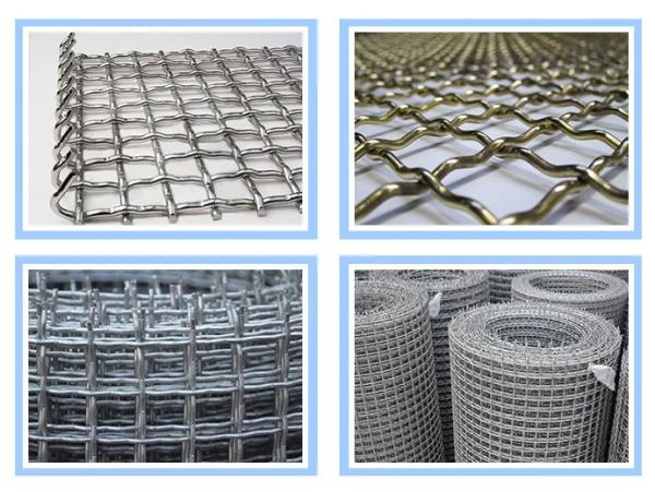 Stainless Steel Crimped Wire Mesh 10mm 15mm 20mm Opening Size For Construction