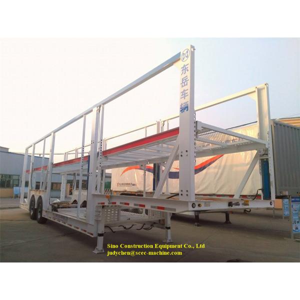 2 Axles Car Carrier Transport Semi Trailer Double Layers Carry 8 Units Vehicle