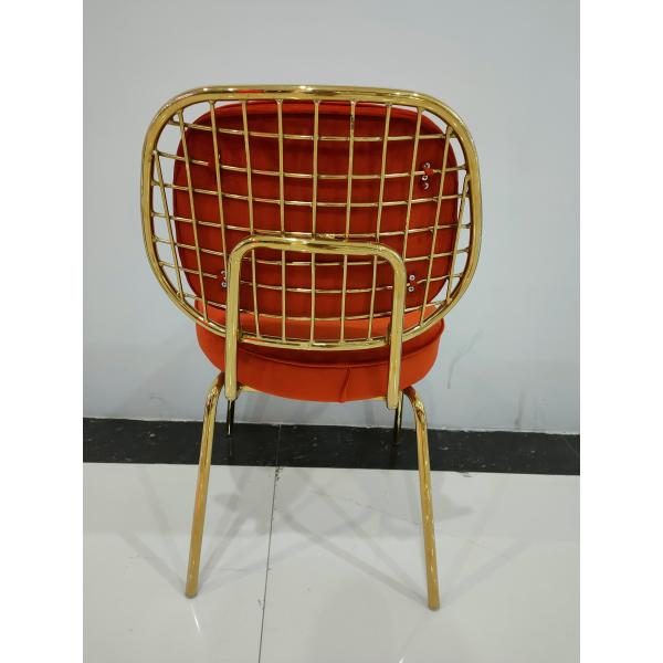 Gilded 48cm 82cm Wrought Iron Dining Room Chairs