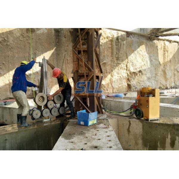9 Wheels Electric Diamond Saw Cutting Machine For Stone Rock 7cm Depth