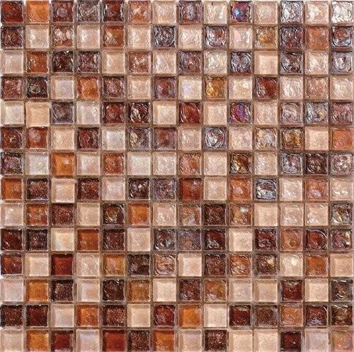 Elegant brown series water waving glass mosaic tile for your dressing room