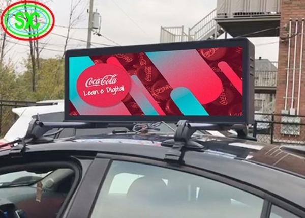 Painel de mensagens de LED de carro durável P3.91 tela viva de cores IP65 1/8 modo de varredura