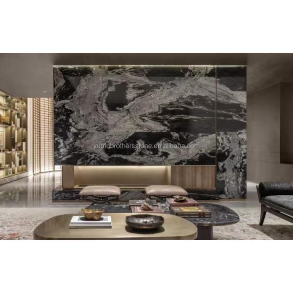 Hotel Polished Black Ink Impression Marble Natural Stone Bathtub for Home Bathroom
