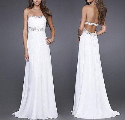 Макси Backless платья вечера