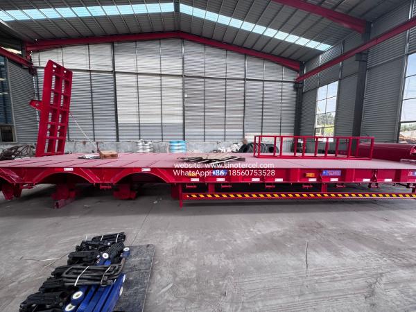 60 Ton Semi Lowbed Trailer with Hydraulic Adjusting Platform