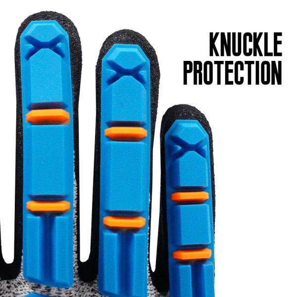 Blue TPR Anti-collision Abrasion-resistant Safety Gloves Touch-screen Anti-cutting Work Gloves