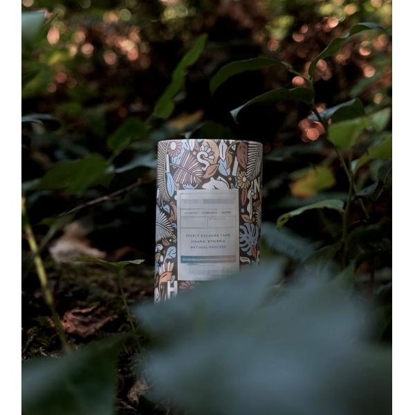 Récipient en tube de papier pour boisson en poudre de grains de café naturels Boîte à thé en papier rond Tube pour emballage de thé