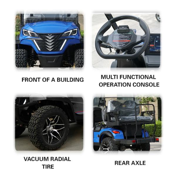 GCC 8 Passenger Golf Cart Standing Postion of Tail Caddie Equipped