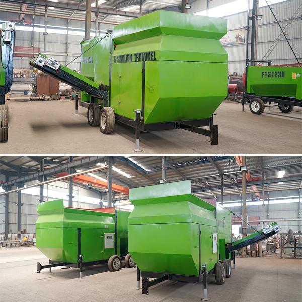 High Capacity Moving Screen Belt Side Conveyor Screening Compost Trommel Screen