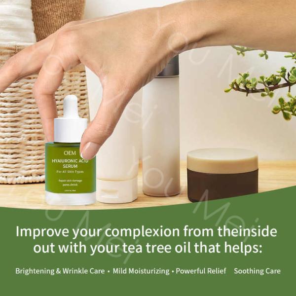 Árbol de té AHA Vitamina E Cuidado de la piel Sero para la hidratación Esencia de manchas negras