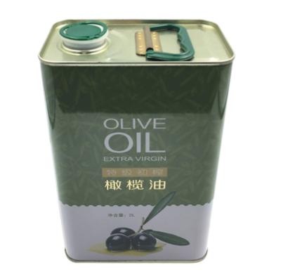Impressão retangular impermeável de 2L Olive Oil Tin Cans CMYK