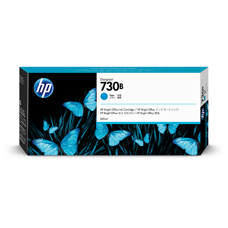 HP 730 300ml Full Color for Cartridge-Original Black Compatible for DesignJet T1600/T2600/T1700 Printers (Digital)
