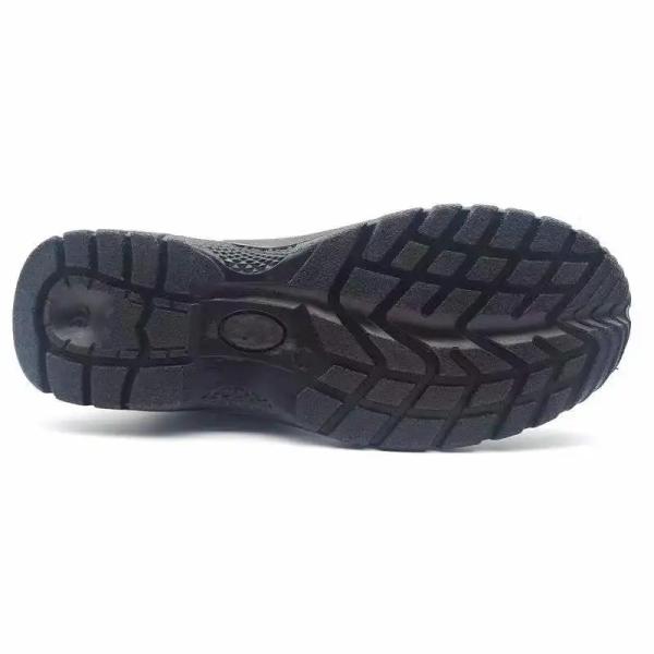 Chaussures de sécurité industrielles en PU en cuir noir
