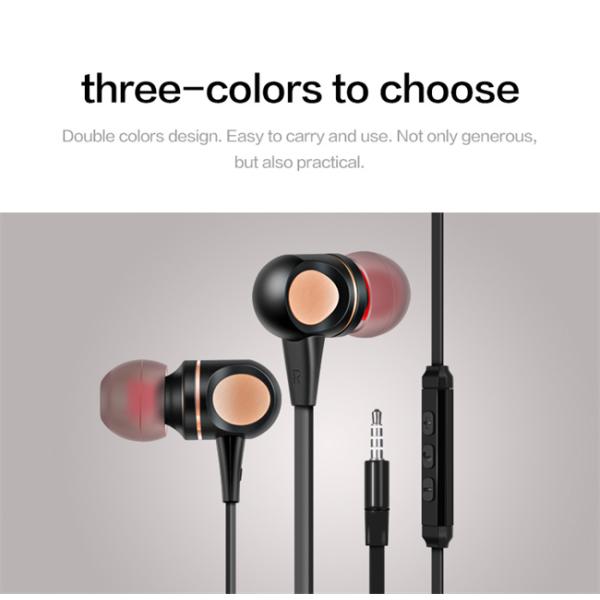 Metal Case Flat Cable Earbuds 106dB Noise Cancelling Wired Earphones